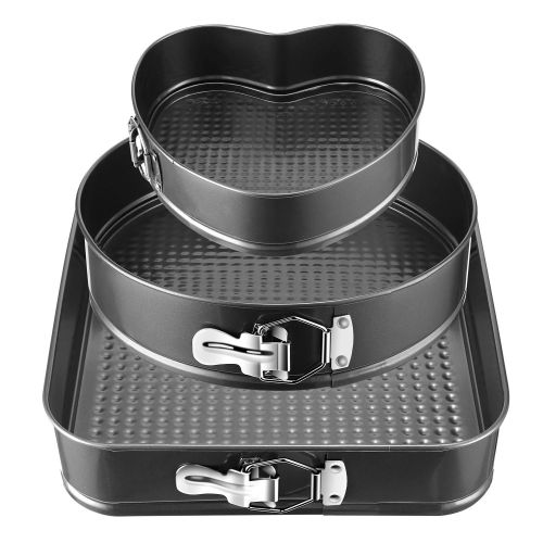 Non Stick Springform Cake Pan Leakproof 9in 10in 11in Bakeware Pan with Removable Bottom 3Pcs Per Set Non Stick Springform Cake Pan Leakproof 9in 10in 11in Bakeware Pan with Removable Bottom 3Pcs Per Set